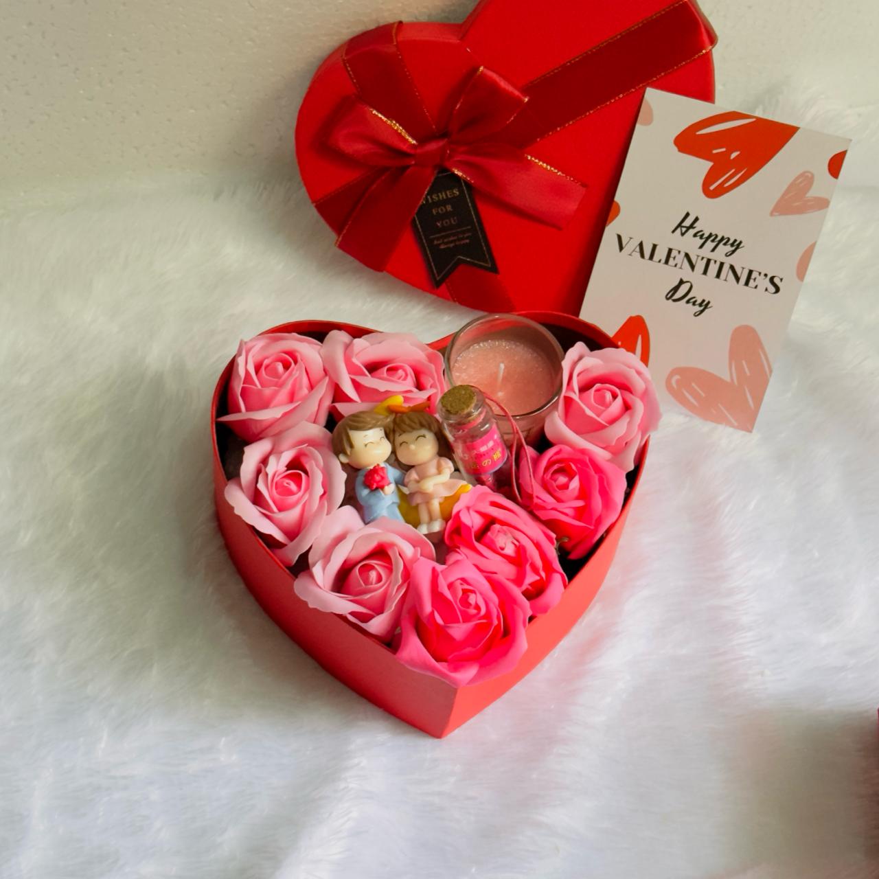 The Enchanted Wish Valentine Set | Miniature Couple, Wish Bottle, Candle & Flowers